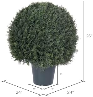 24 Artificial UV-Resistant Cypress Topiary Ball