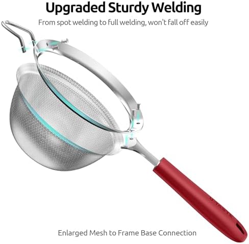 U-Taste Medium Fine Mesh Strainer 188 Stainless Steel