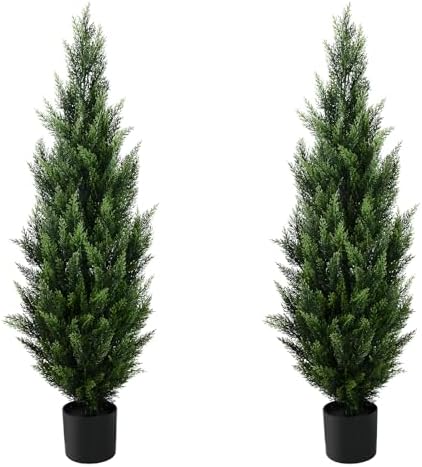 Stylish Cedar Christmas Tree Artificial Topiary for Home Decor
