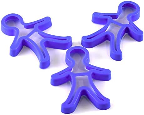 Gingerbread Men Cutters - Easy-Cleaning Plastic for Children - 3 Piece Set
