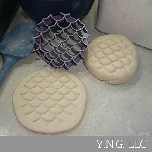 YNGLLC Purple Mermaid Scales Concha Cutter Baking Tool