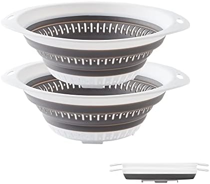 YYDS 2Pack Silicone Colander for Pasta Veggies Quick Drainage