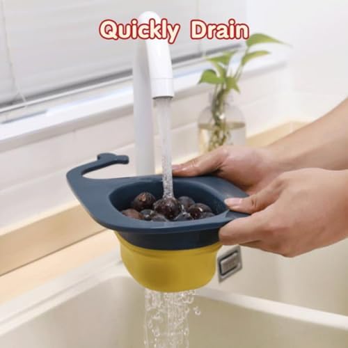 FOLDABLE silicone WHALE-SHAPE Drain Basket