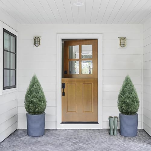 Set of 2 Artificial Cedar Topiary