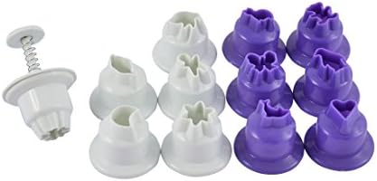 12-Piece Plastic Cake Decorating Cutter Set
