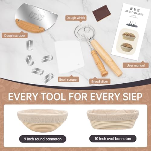 Banneton Bread Proofing Basket Artisan Baking Made Easy US Made in Rattan