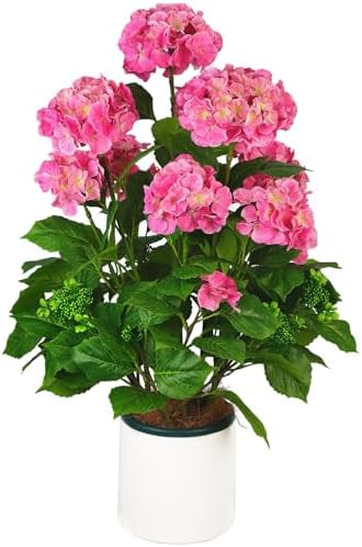 QIANYUN Artificial Hydrangea Topiary 3FT UV Resistant for Home Garden