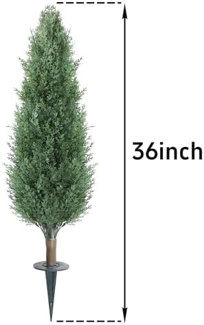 Damomo 3FT Artificial Cedar Topiary Trees Set of 2 1