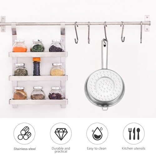 Hemoton Stainless Steel Colander with Long Handle