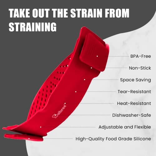 Salbree Clip On Food Strainer Set DK Red