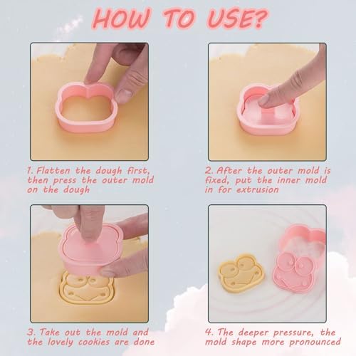 cartoon anime 3D cookie cutters set