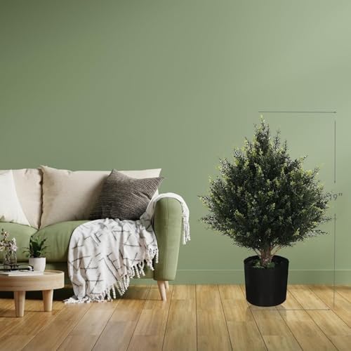 Natural-Looking 19 Artificial Cedar Tree Potted Topiary