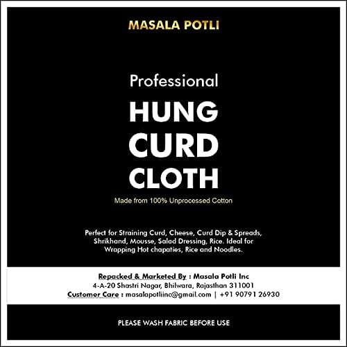 MASALA POTLI Professional Cotton Muslin Food Strainer 100x100cm