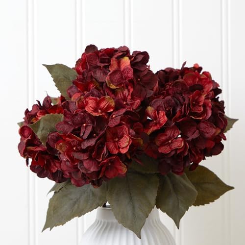 32in Realistic Hydrangea Artificial Flower Set - 6 Piece