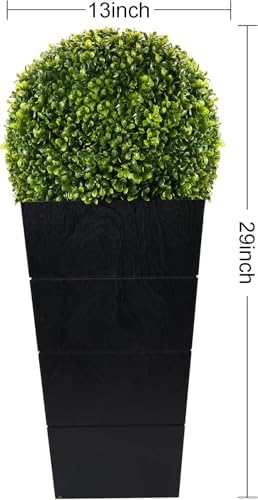 29 Boxwood Topiary Ball with Lights for Front Porch