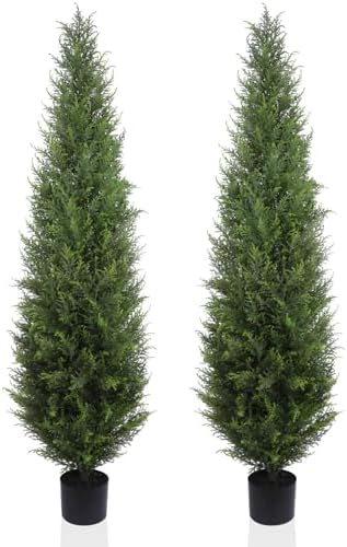 Durable 43ft Potted Cedar Topiary Tree for Indoors Outdoors