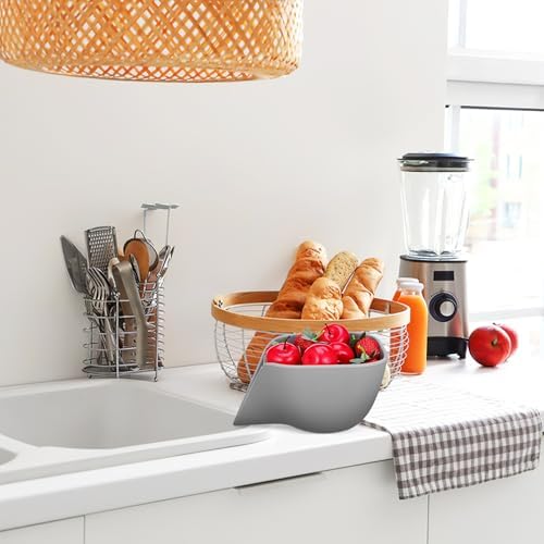 Silicone Drainer Basket with Spout for Kitchen Essential