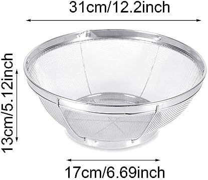Stainless Steel Rice Sieve Large Capacity Durable Kitchen Tool