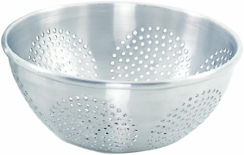 Crestware 12 Quart Chinese Aluminum Colander Silver