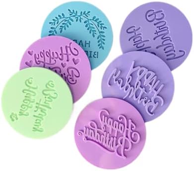 Aggert Silicone Bake Molds Happy Birthday Pattern 2Pcs