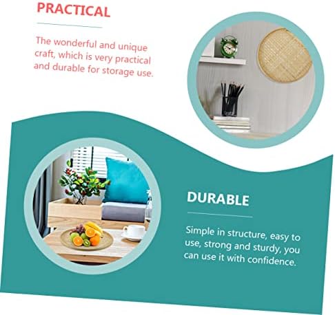 3-Piece Natural Weaving Colander Baskets Traditional Chinese Snack Sieve Storage Baskets