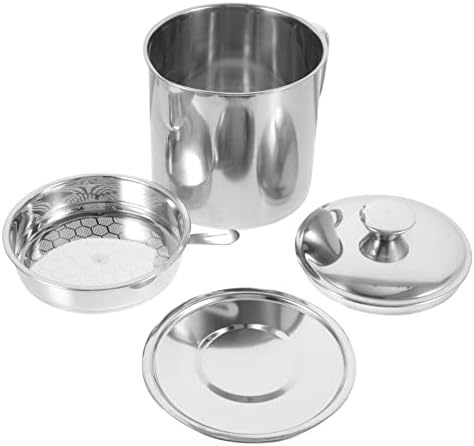 Hemoton Heavy-Duty Oil Strainer Pitcher Professional Grade Kitchen Storage Solution