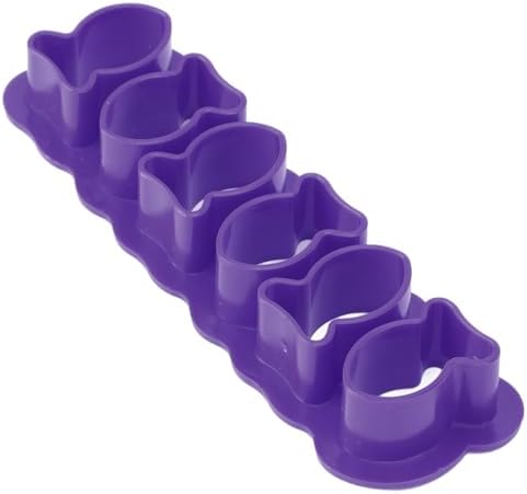 5pcs Fish Cookie Cutters for Baking Mini Treats Purple