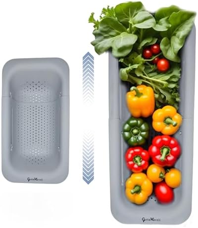 GottaHaveit Over The Sink Collapsible Strainer Basket Set - 2Pack for Kitchen Use