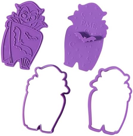 PME Creepy Halloween Cookie Cutters Stamps - Creepy Characters Set of 3