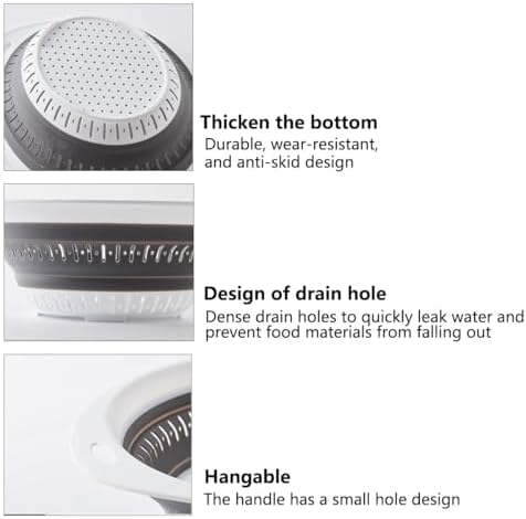 Collapsible Silicone Colander and StrainerEasy to Use Kitchen Essential