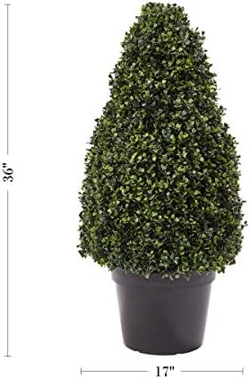 Pure Garden Realistic Faux Boxwood Topiary