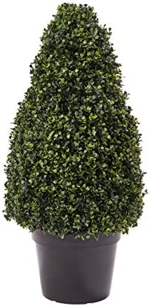 Pure Garden Realistic Faux Boxwood Topiary