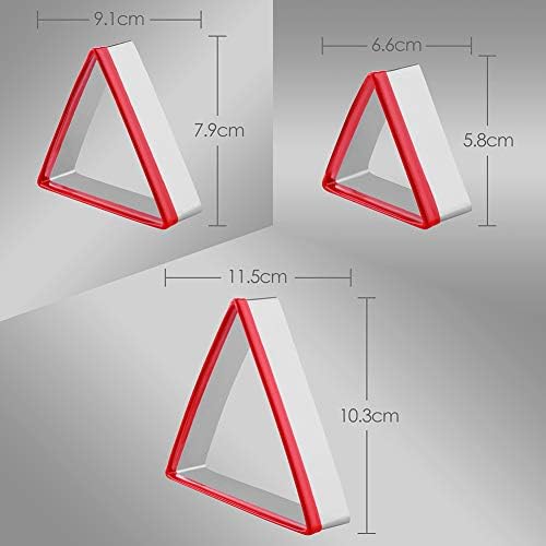 3-Piece Triangle Cookie Cutters Set Heavy Duty Baking Tool