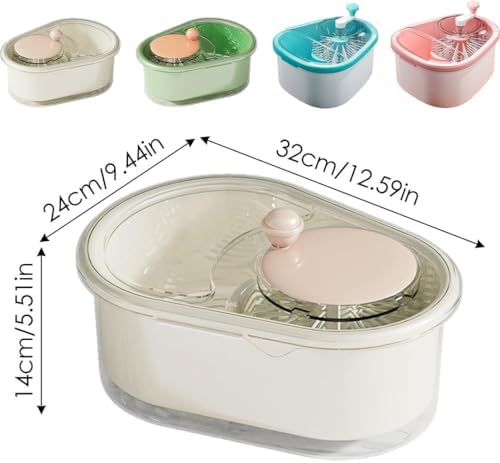 ACMEDICA Fruit Cleaner Spinner with Brush Blue