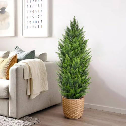 4ft Cedar Topiary Set for Home Outdoor Use