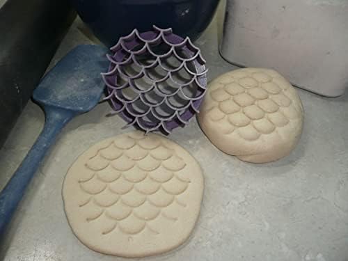 YNGLLC Purple Mermaid Scales Concha Cutter Baking Tool