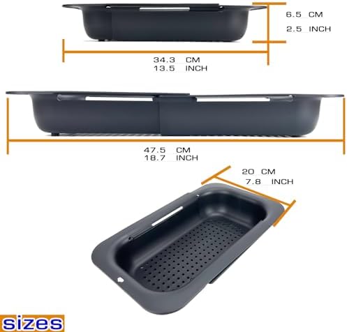 Quickundry Over the Sink Colander - Expandable Kitchen Tool