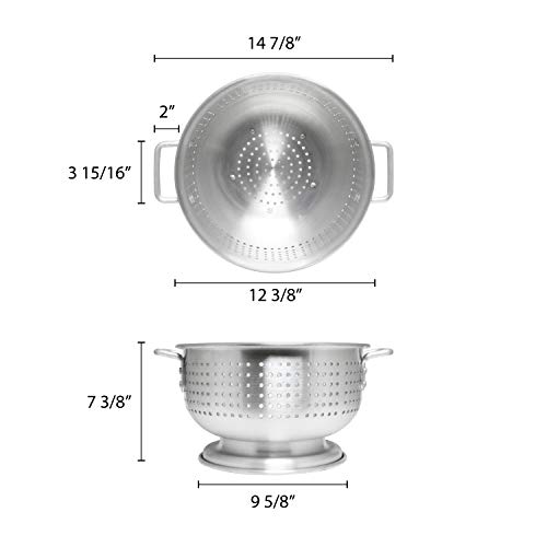 8 Quart Commercial Aluminum Colander