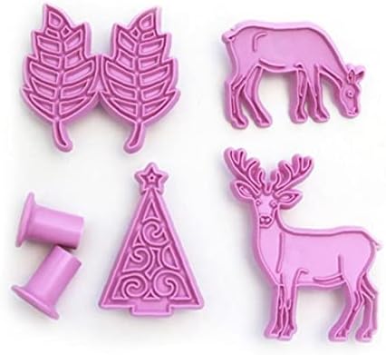 TOSSPER 3D Cookie Cutters and Stamper Set 1
