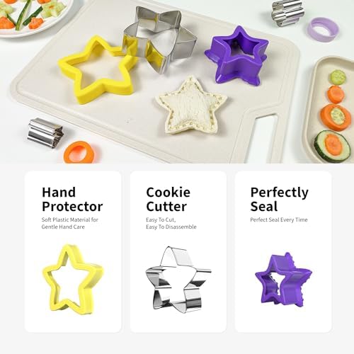 20 Pcs Mini Cookie Cutters Sandwich Makers for Lunch Baking