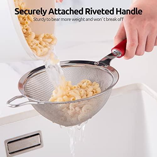 U-Taste 188 Stainless Steel Mesh Strainer for Kitchen