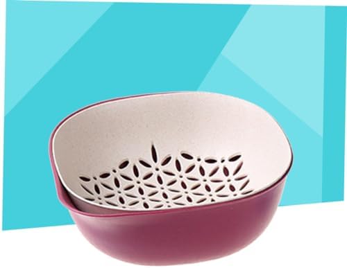 CIYODO Red Kitchen Colander with Washing Bowl