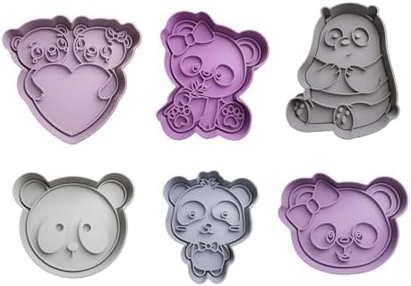 Unique Panda-Themed Cookie Cutters Set for Baking Creations