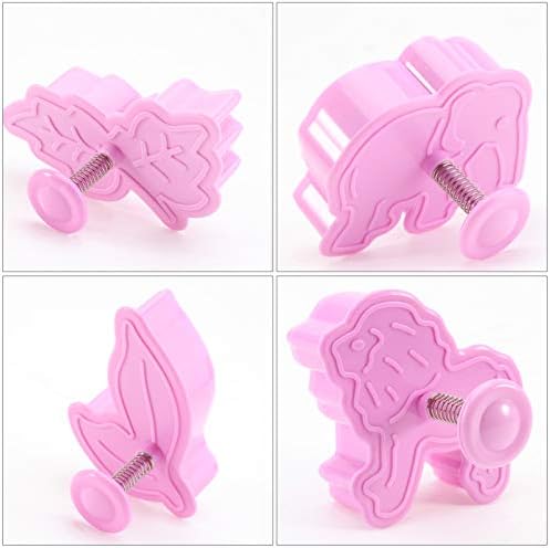 Amosfun Plastic Biscuit Mold Set for Christmas Cookies