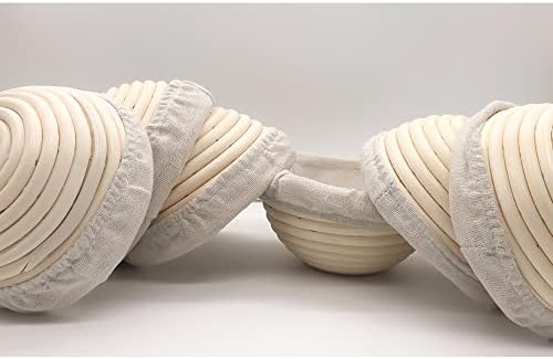 6 PCS Natural Rattan Banneton Proofing Baskets for Bread Baking