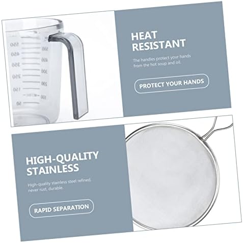 1 Set Glass Measuring Cups Stainless Steel