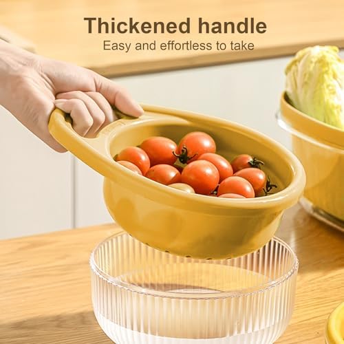 Strainer Basket Dual-Layer Food Strainer Kitchen Tool