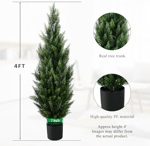 Stylish Cedar Christmas Tree Artificial Topiary for Home Decor