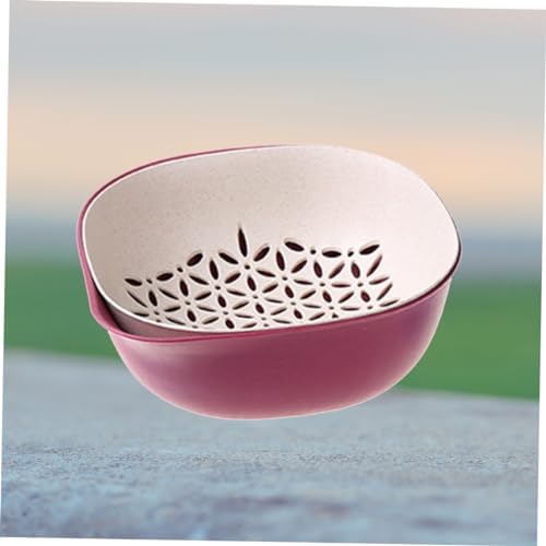 CIYODO Red Kitchen Colander with Washing Bowl