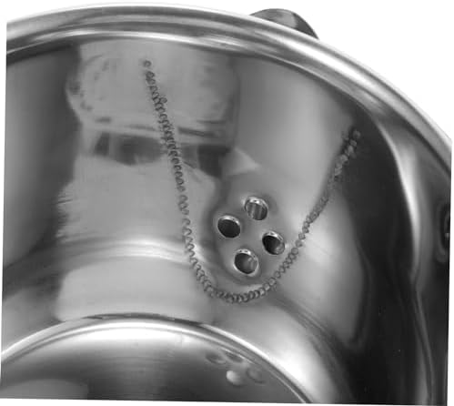 BEBEMOKO 304 Stainless Steel Grease Separator with Glass Lid